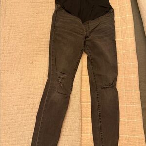 Madewell Black Distressed Women’s Maternity Jeans
